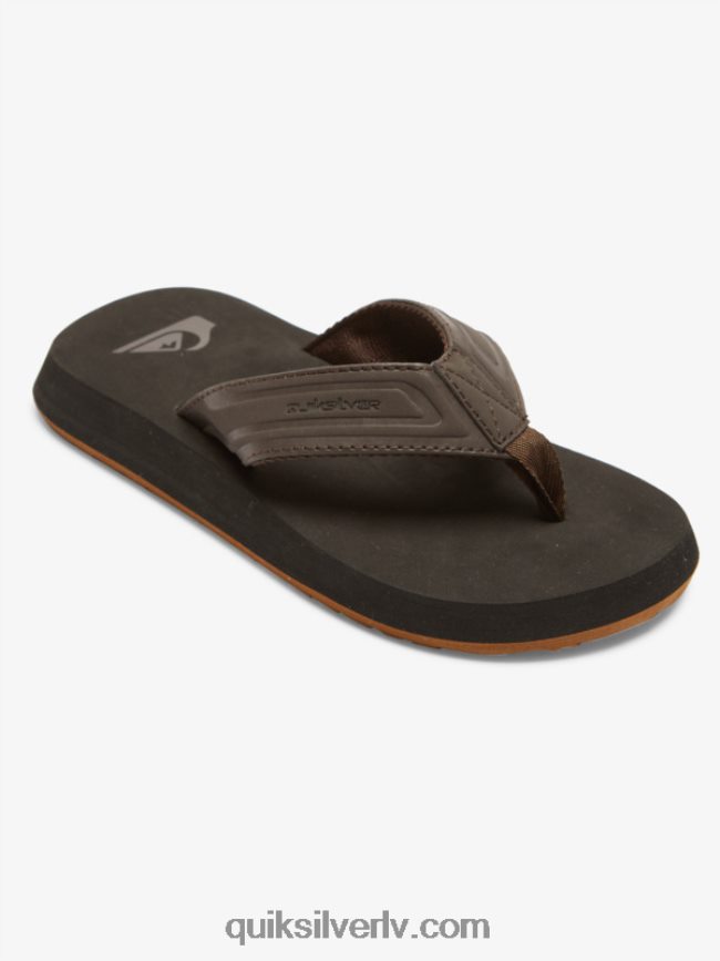 zēni Quiksilver 8-16 pērtiķu uzgriežņu atslēgas sandales brūns 1 88064R2183