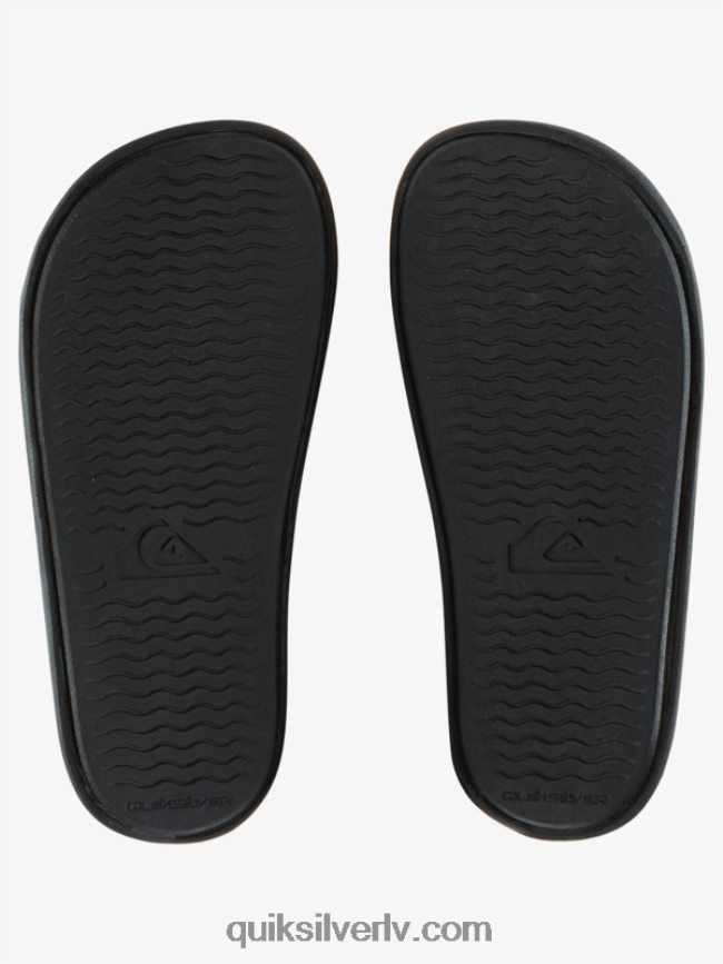 zēni Quiksilver 8-16 rivi wordmark slide sandales melns 88064R2161
