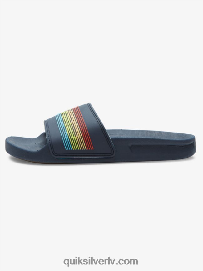 zēni Quiksilver 8-16 rivi wordmark slide sandales zils 2 88064R2162
