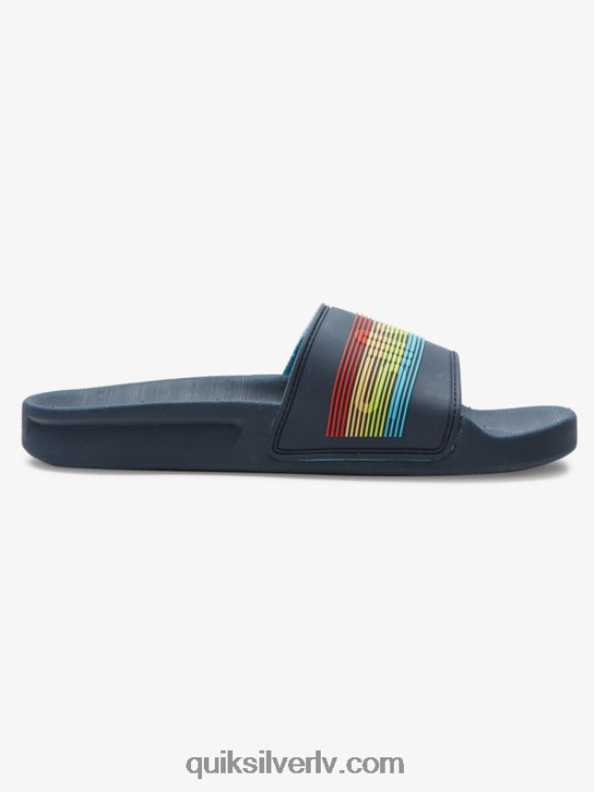 zēni Quiksilver 8-16 rivi wordmark slide sandales zils 2 88064R2162