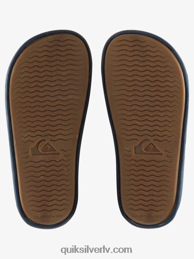 zēni Quiksilver 8-16 rivi wordmark slide sandales zils 2 88064R2162