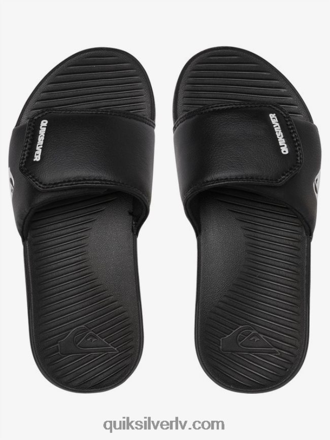 zēni Quiksilver 8-16 spilgti krasta regulēšanas slīdņi melns balts 88064R2185