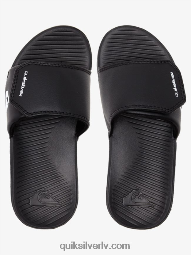 zēni Quiksilver 8-16 spilgti krasta regulēšanas slīdņi melns balts 88064R2185