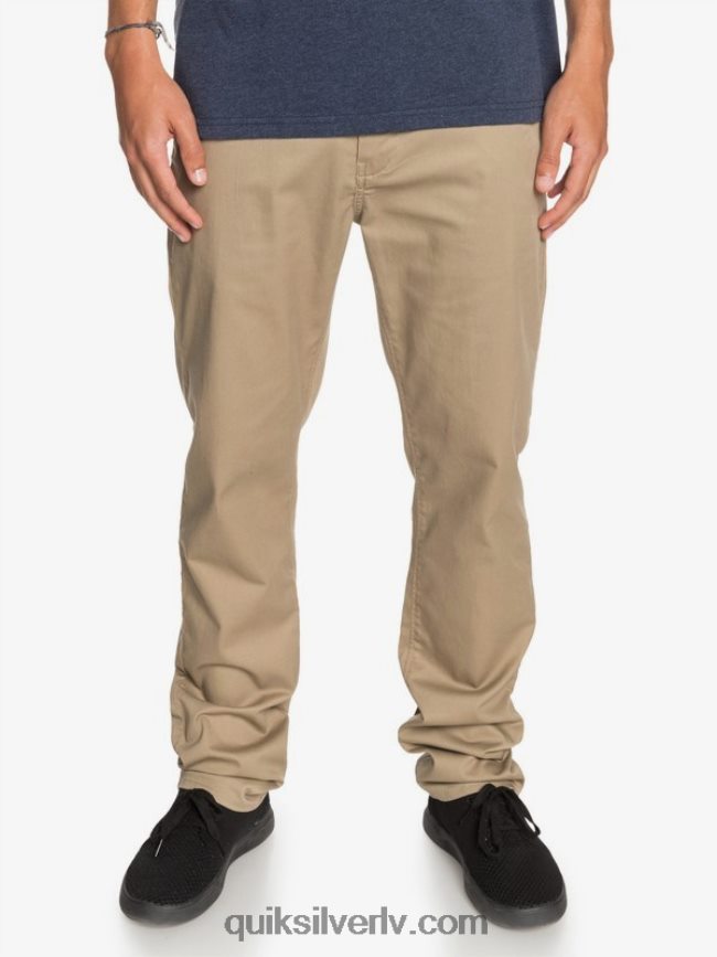 vīriešiem Quiksilver ikdienas savienības čino kabatas bikses elmwood 88064R1159