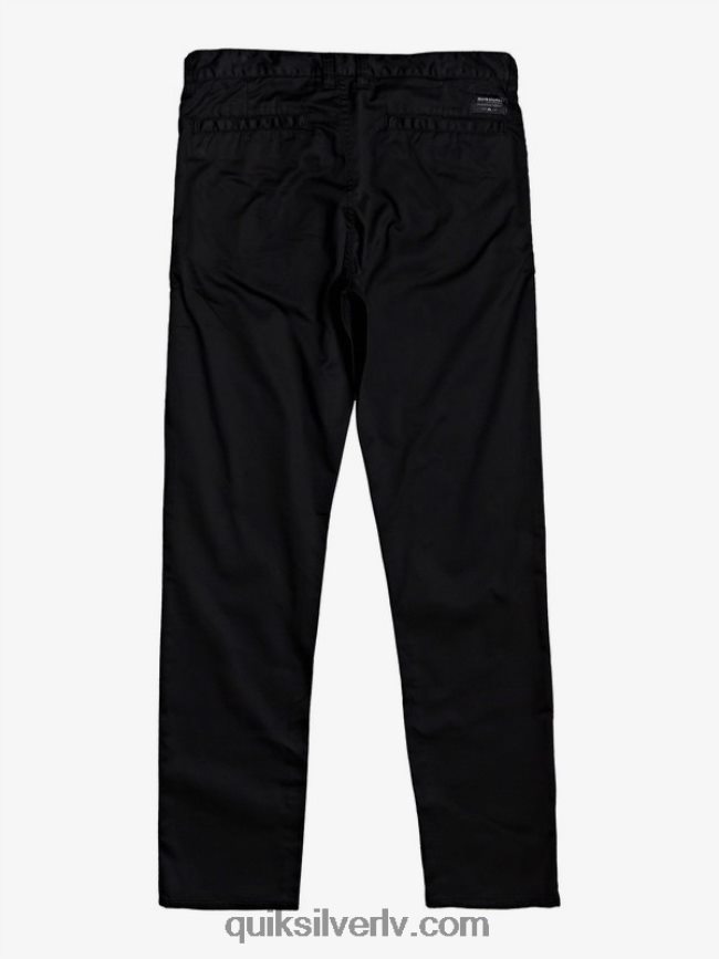 vīriešiem Quiksilver ikdienas savienības čino kabatas bikses melns 88064R1160