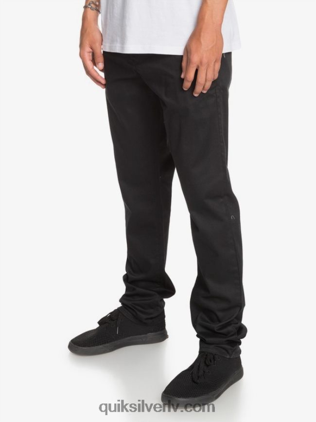 vīriešiem Quiksilver ikdienas savienības čino kabatas bikses melns 88064R1160