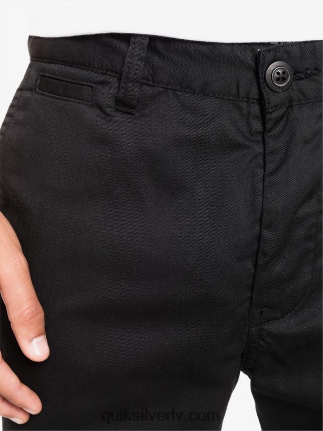 vīriešiem Quiksilver ikdienas savienības čino kabatas bikses melns 88064R1160