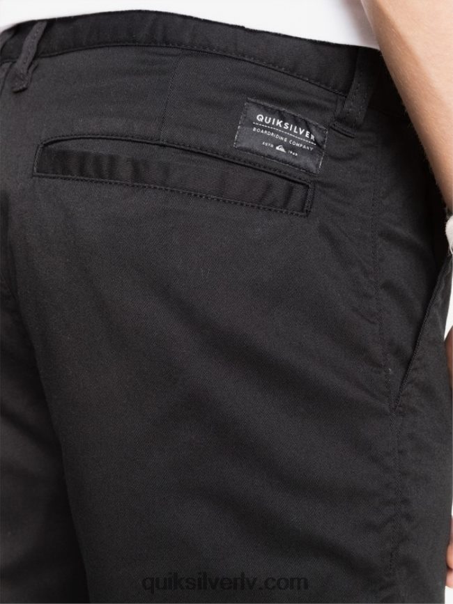 vīriešiem Quiksilver ikdienas savienības čino kabatas bikses melns 88064R1160