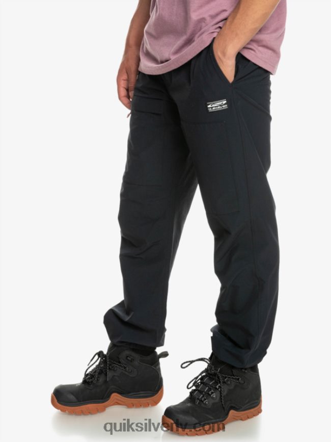 vīriešiem Quiksilver jūras gultnes kravas bikses melns 88064R1847