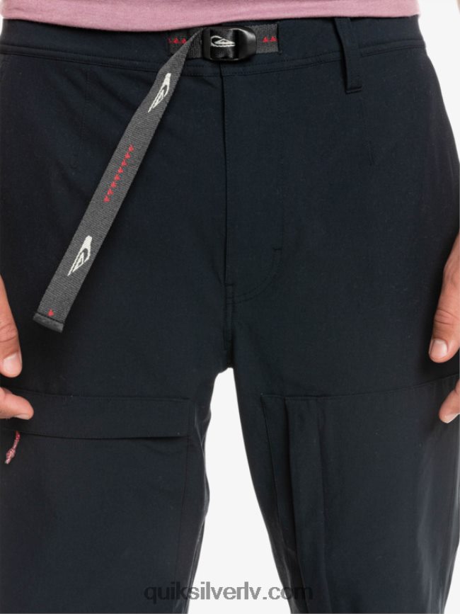 vīriešiem Quiksilver jūras gultnes kravas bikses melns 88064R1847
