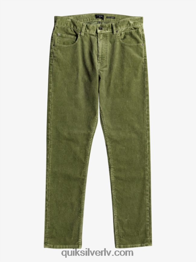 vīriešiem Quiksilver kracker taisni pieguļošas velveta bikses Četrlapu āboliņš 88064R1607