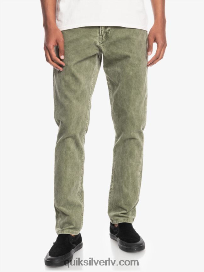 vīriešiem Quiksilver kracker taisni pieguļošas velveta bikses Četrlapu āboliņš 88064R1607