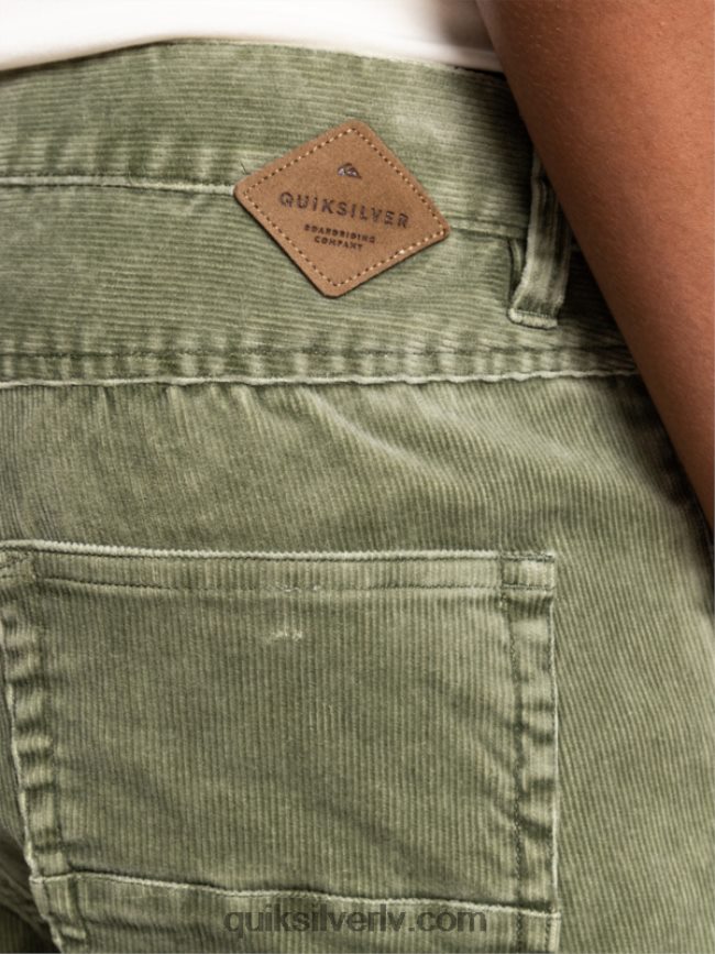 vīriešiem Quiksilver kracker taisni pieguļošas velveta bikses Četrlapu āboliņš 88064R1607