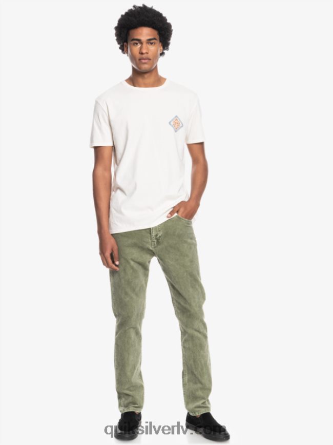 vīriešiem Quiksilver kracker taisni pieguļošas velveta bikses Četrlapu āboliņš 88064R1607