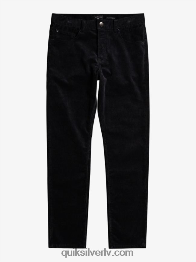 vīriešiem Quiksilver krakera auklas velveta bikses melns 88064R1546