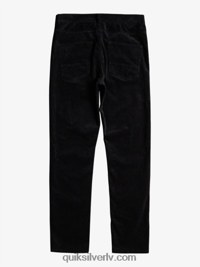 vīriešiem Quiksilver krakera auklas velveta bikses melns 88064R1546