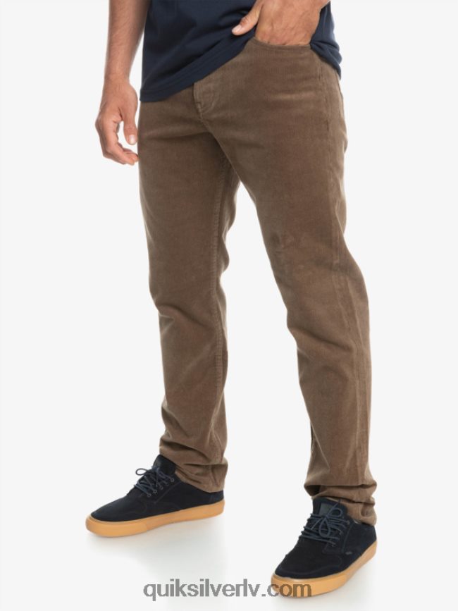 vīriešiem Quiksilver krakera auklas velveta bikses Šokolādes gabaliņš 88064R1547