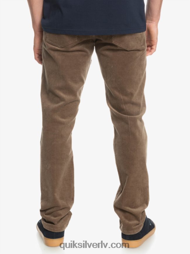 vīriešiem Quiksilver krakera auklas velveta bikses Šokolādes gabaliņš 88064R1547