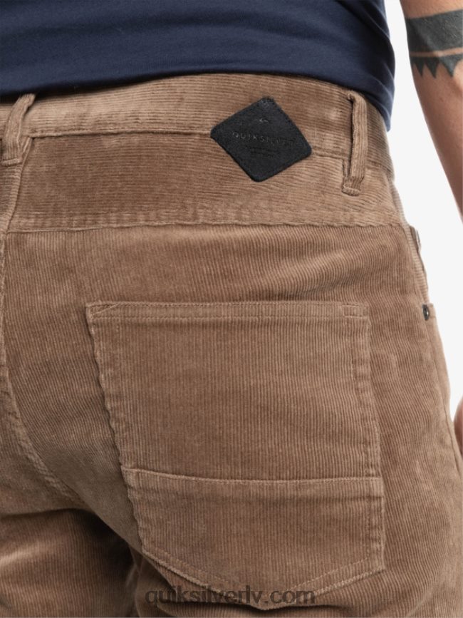 vīriešiem Quiksilver krakera auklas velveta bikses Šokolādes gabaliņš 88064R1547