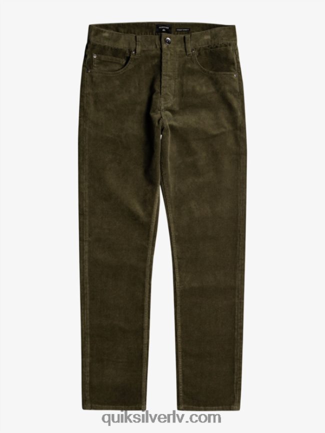 vīriešiem Quiksilver krakera auklas velveta bikses vīnogu lapa 88064R1549