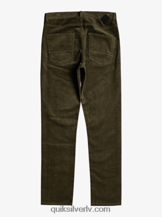 vīriešiem Quiksilver krakera auklas velveta bikses vīnogu lapa 88064R1549