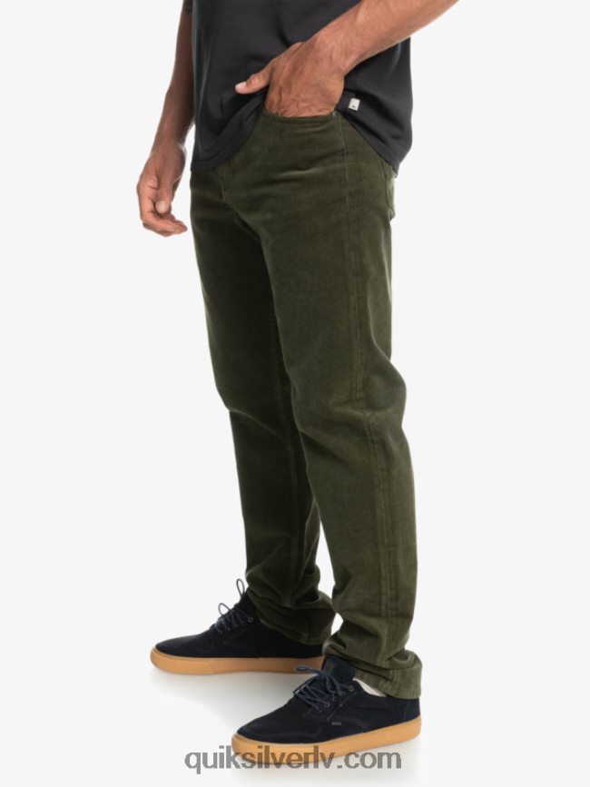 vīriešiem Quiksilver krakera auklas velveta bikses vīnogu lapa 88064R1549