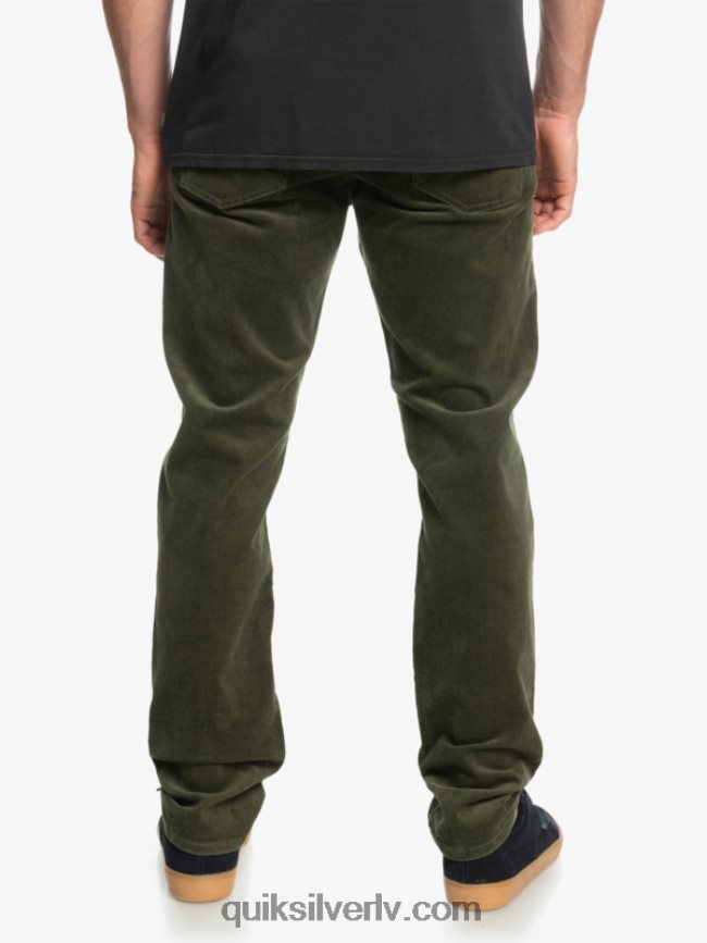 vīriešiem Quiksilver krakera auklas velveta bikses vīnogu lapa 88064R1549