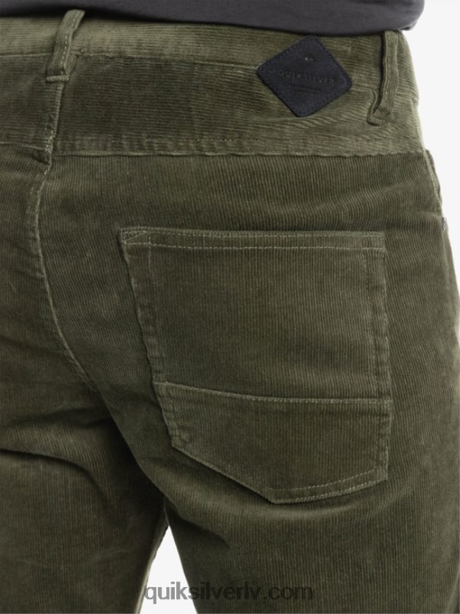 vīriešiem Quiksilver krakera auklas velveta bikses vīnogu lapa 88064R1549