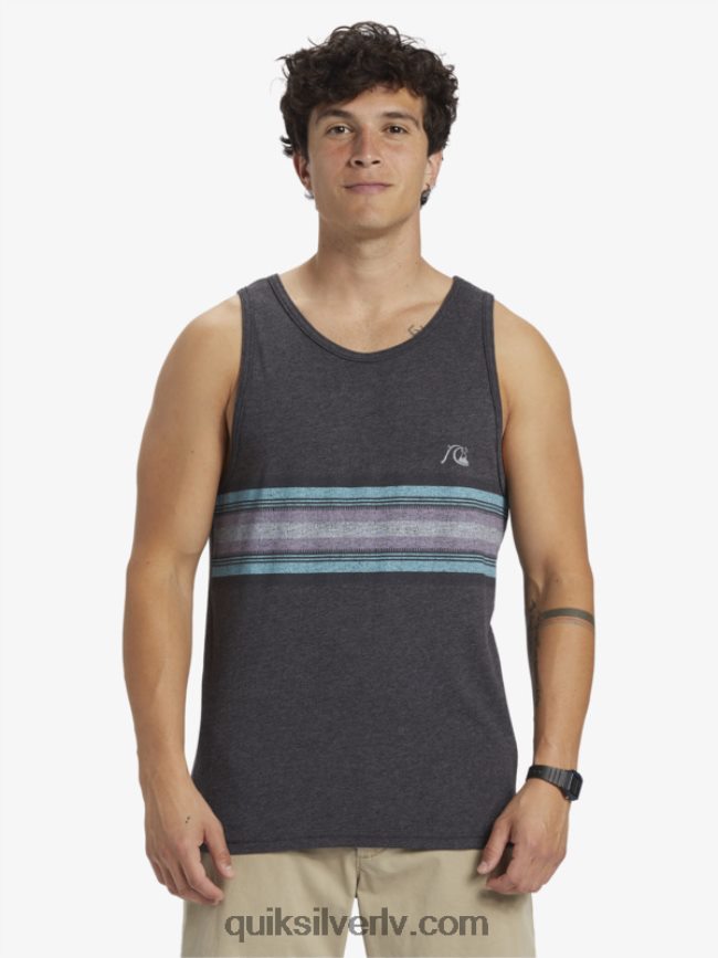 vīriešiem Quiksilver ikdienas svītru tvertne ogļu virši 88064R705