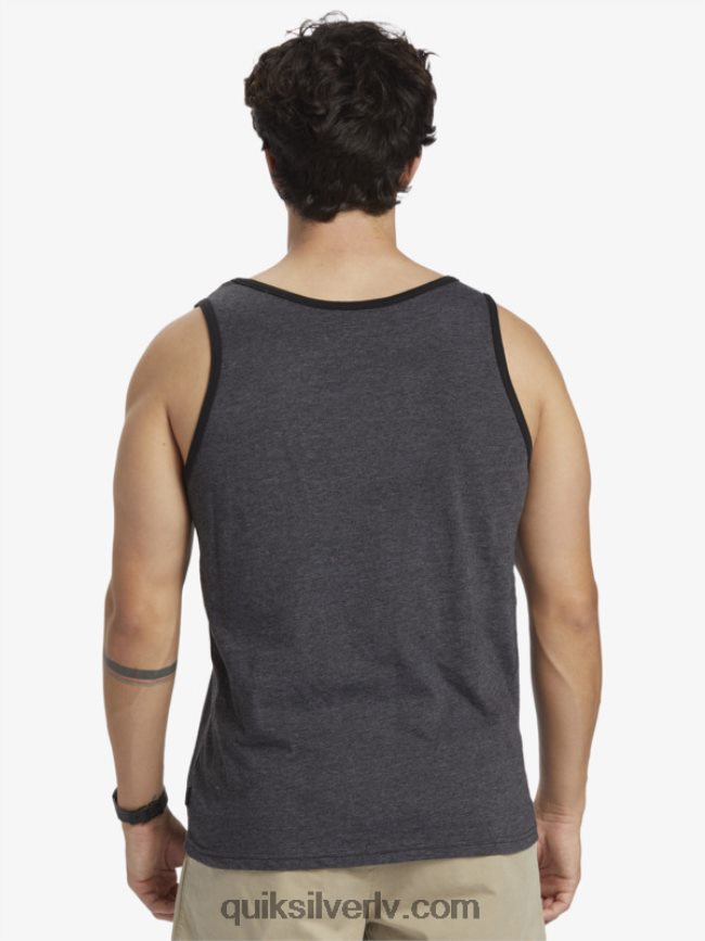 vīriešiem Quiksilver omni kabatas tvertnes t-krekls ogļu virši 88064R555
