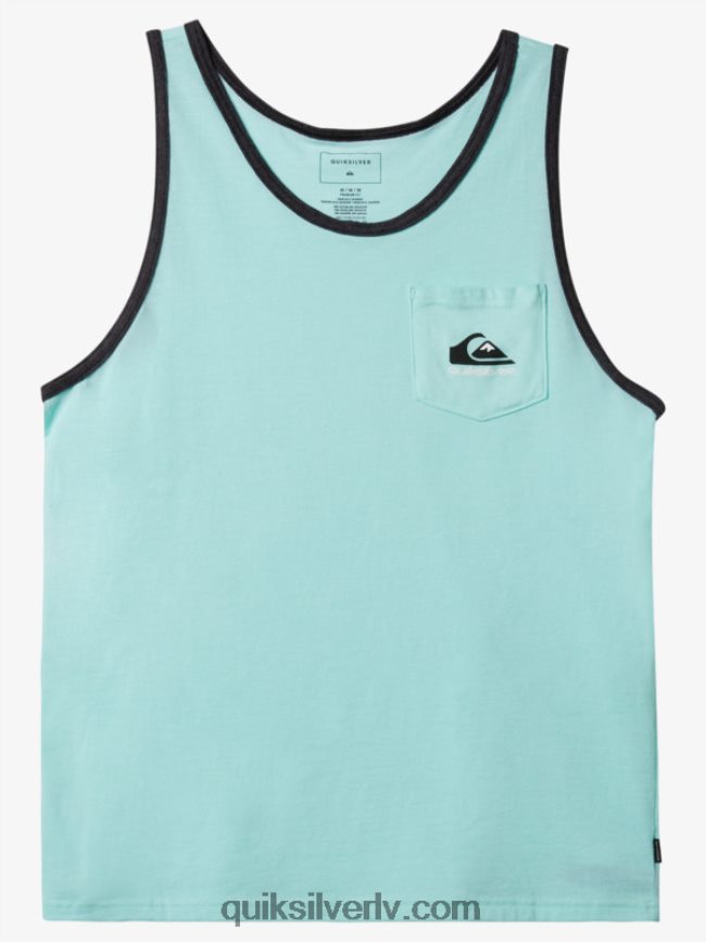 vīriešiem Quiksilver omni kabatas tvertnes t-krekls pludmales stikla virši 88064R559