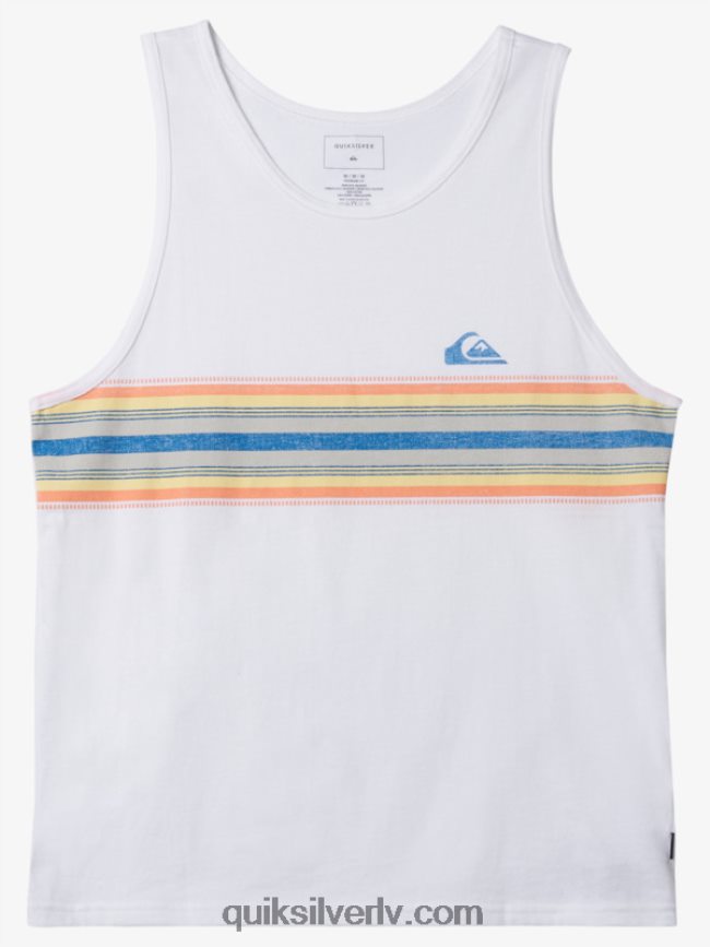 vīriešiem Quiksilver racionalizēts tvertnes t-krekls balts 88064R1338
