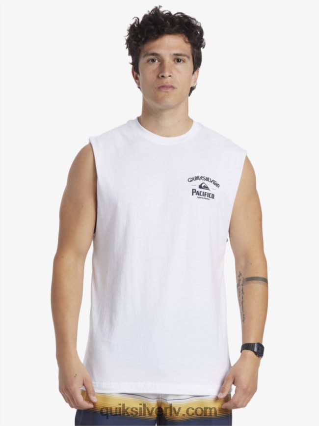 vīriešiem Quiksilver x Pacifico taisnā šāvēja tanks balts 88064R3