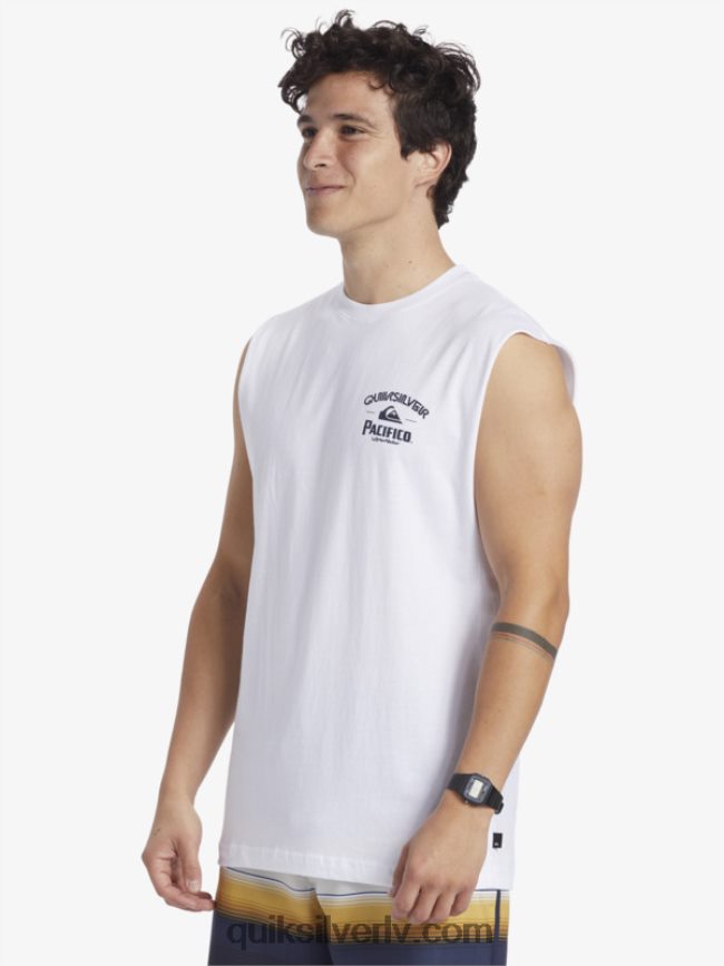 vīriešiem Quiksilver x Pacifico taisnā šāvēja tanks balts 88064R3