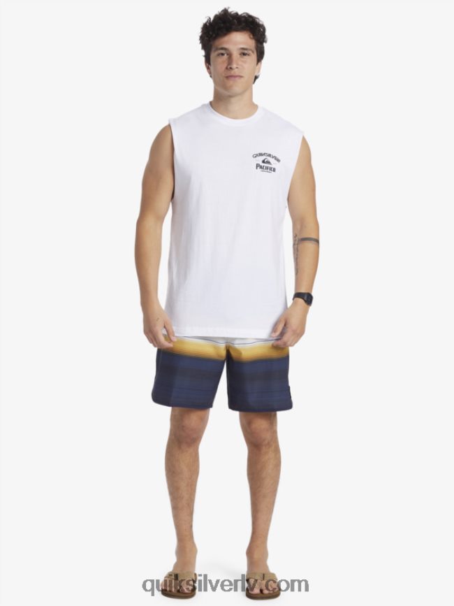 vīriešiem Quiksilver x Pacifico taisnā šāvēja tanks balts 88064R3