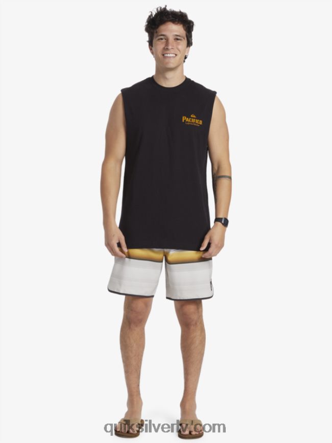 vīriešiem Quiksilver x Pacifico taisnā šāvēja tanks melns 88064R4