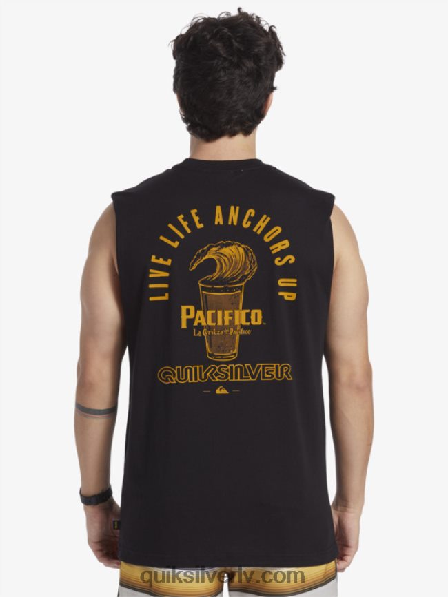 vīriešiem Quiksilver x Pacifico taisnā šāvēja tanks melns 88064R4