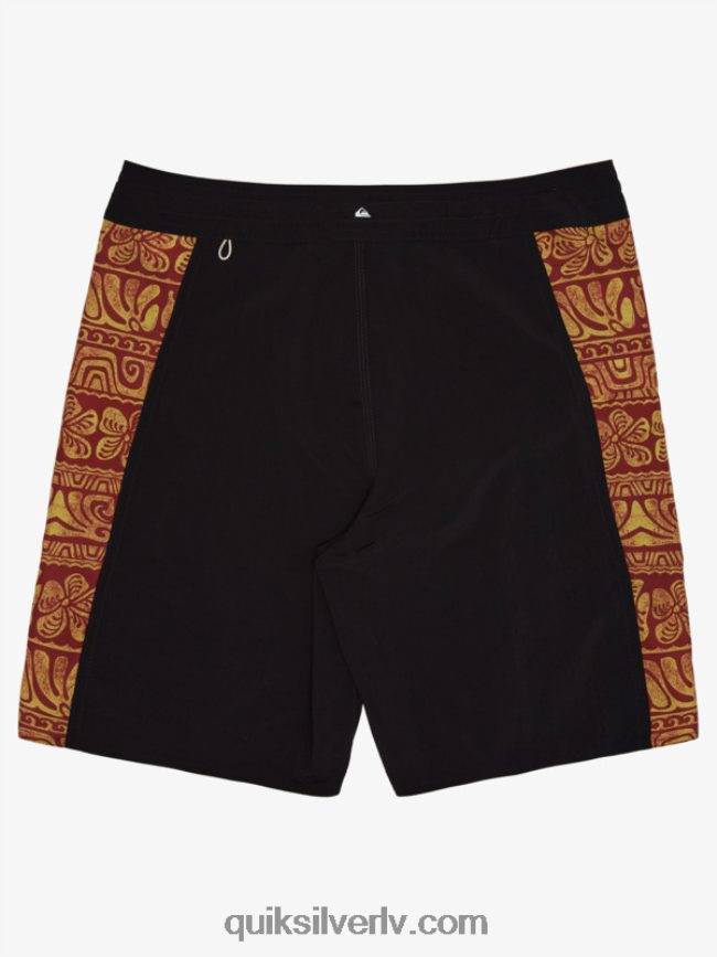 vīriešiem Quiksilver Waterman cliffside 19 dēļa šorti melnā klints krasta bs 88064R1820