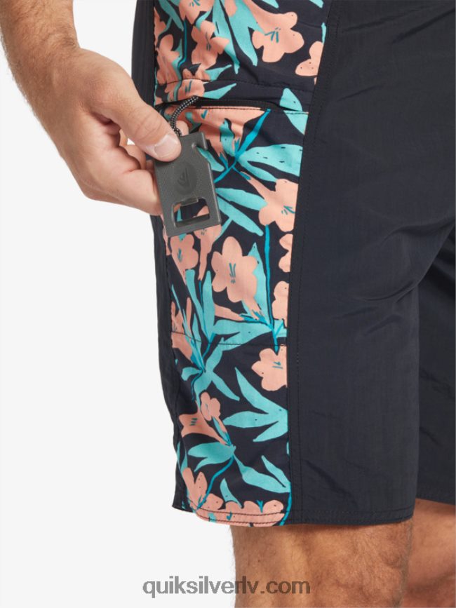 vīriešiem Quiksilver Waterman cliffside cieti 19 dēļu šorti melns 88064R415