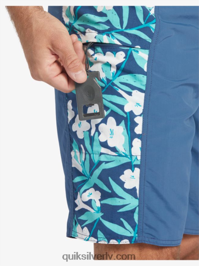 vīriešiem Quiksilver Waterman cliffside cieti 19 dēļu šorti praporščiks zils 88064R416