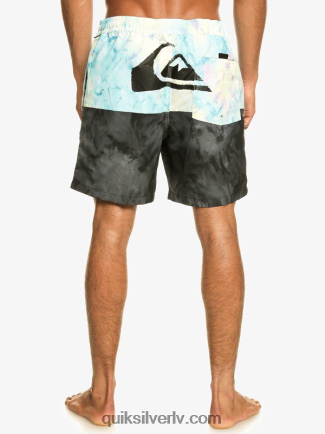 vīriešiem Quiksilver butt logo 17 zalves melns 88064R486