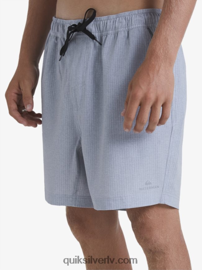 vīriešiem Quiksilver ūdenscilvēks pēc sērfošanas stiepjas 20 abinieku dēļu šorti gaiši pelēki virši 88064R955