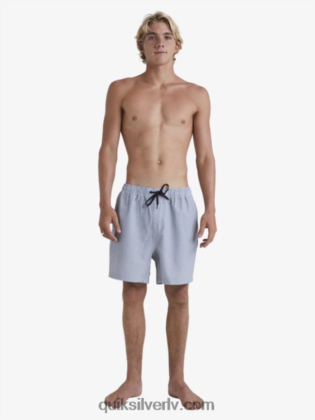 vīriešiem Quiksilver ūdenscilvēks pēc sērfošanas stiepjas 20 abinieku dēļu šorti gaiši pelēki virši 88064R955