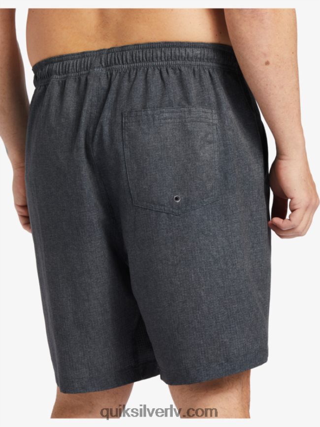 vīriešiem Quiksilver ūdenscilvēks pēc sērfošanas stiepjas 20 abinieku dēļu šorti melnie virši 88064R956