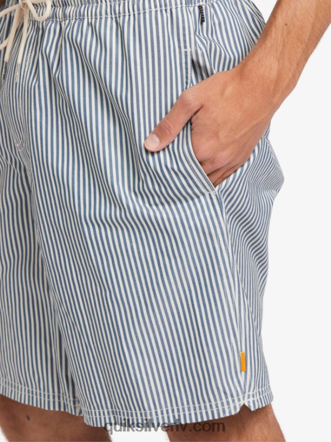 vīriešiem Quiksilver ūdenscilvēku klāja svītra 19 zalves praporščika zila klāja svītra 88064R1842