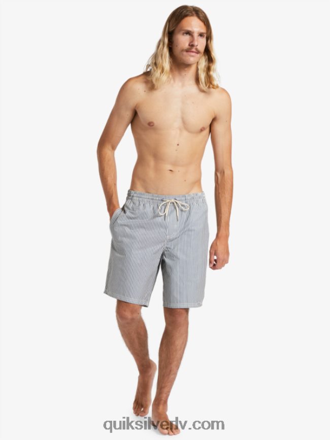 vīriešiem Quiksilver ūdenscilvēku klāja svītra 19 zalves praporščika zila klāja svītra 88064R1842