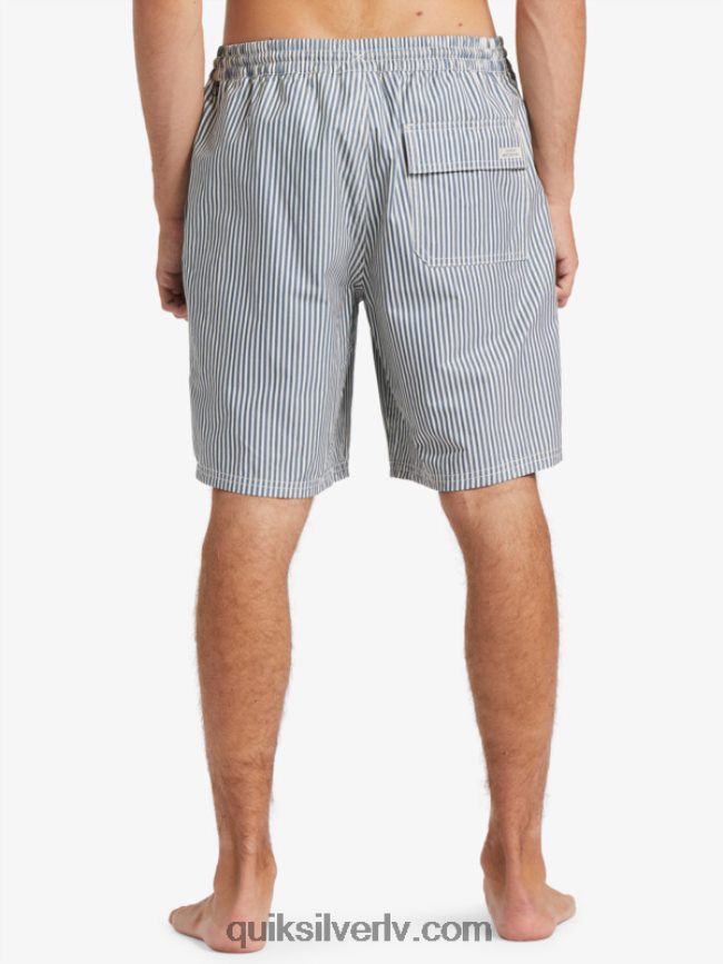 vīriešiem Quiksilver ūdenscilvēku klāja svītra 19 zalves praporščika zila klāja svītra 88064R1842