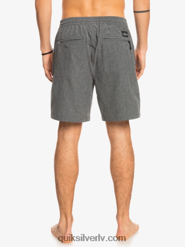 vīriešiem Quiksilver elastīgi viršu abinieku 18 hibrīdšorti melns 88064R1664