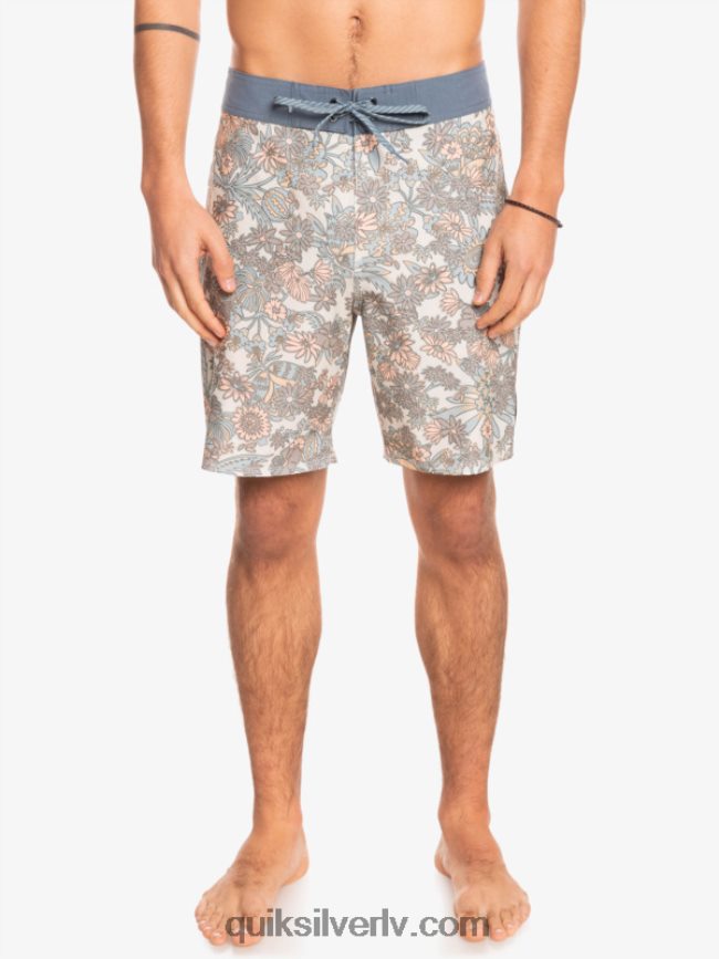 vīriešiem Quiksilver hempstretch 69 18 dēļu šorti antīki balts 88064R1815