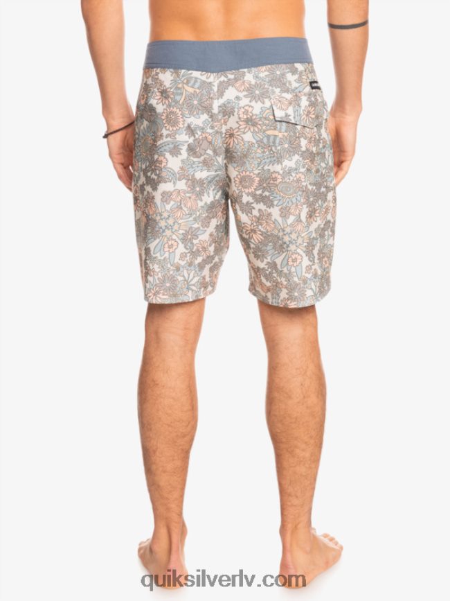 vīriešiem Quiksilver hempstretch 69 18 dēļu šorti antīki balts 88064R1815